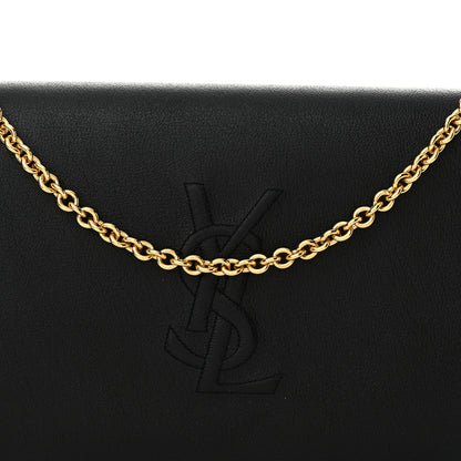 Saint Laurent Calfskin Monogram Belle de Jour Chain Clutch Black 8 of 14