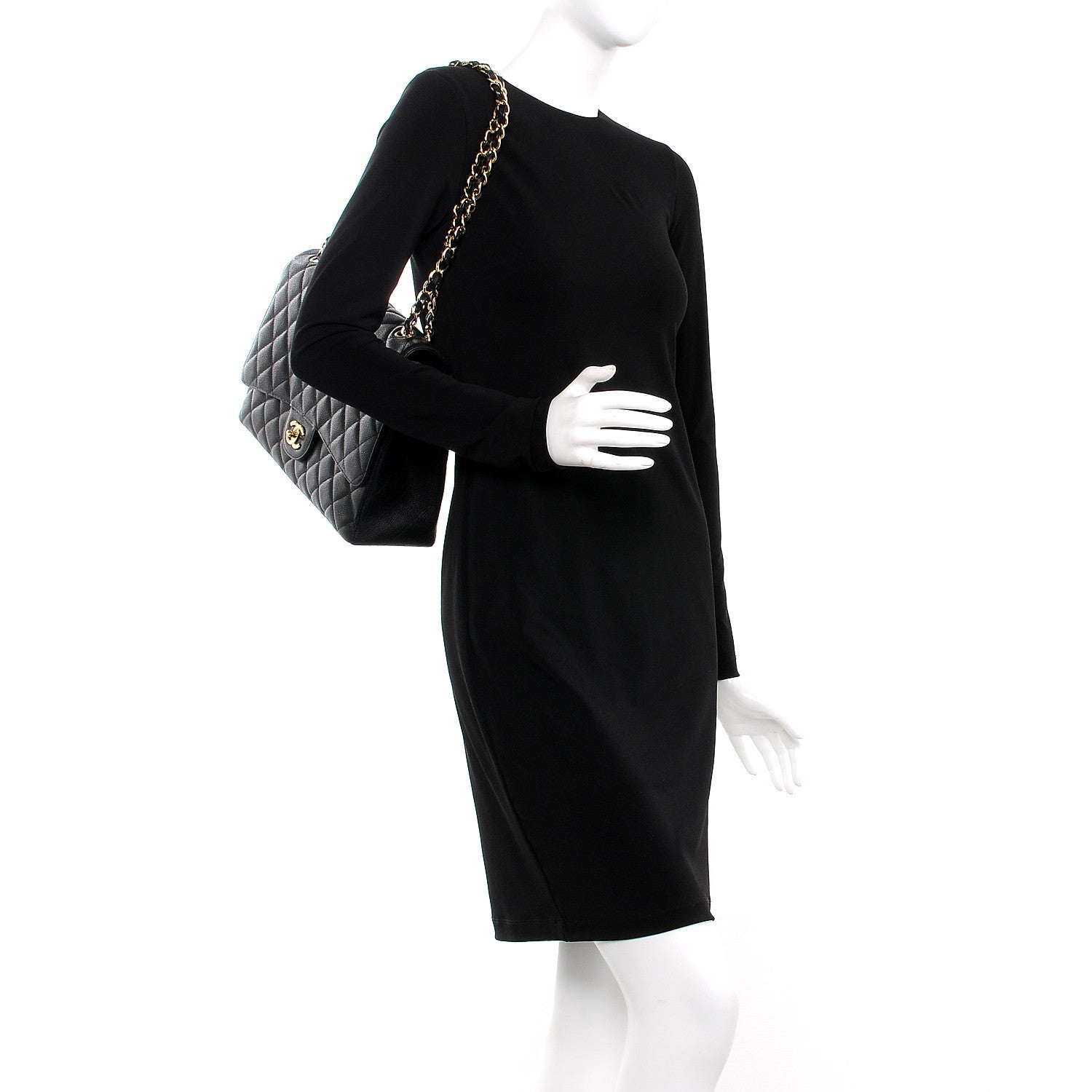 Chanel Caviar Quilted Maxi Single Flap Black 3 of 10