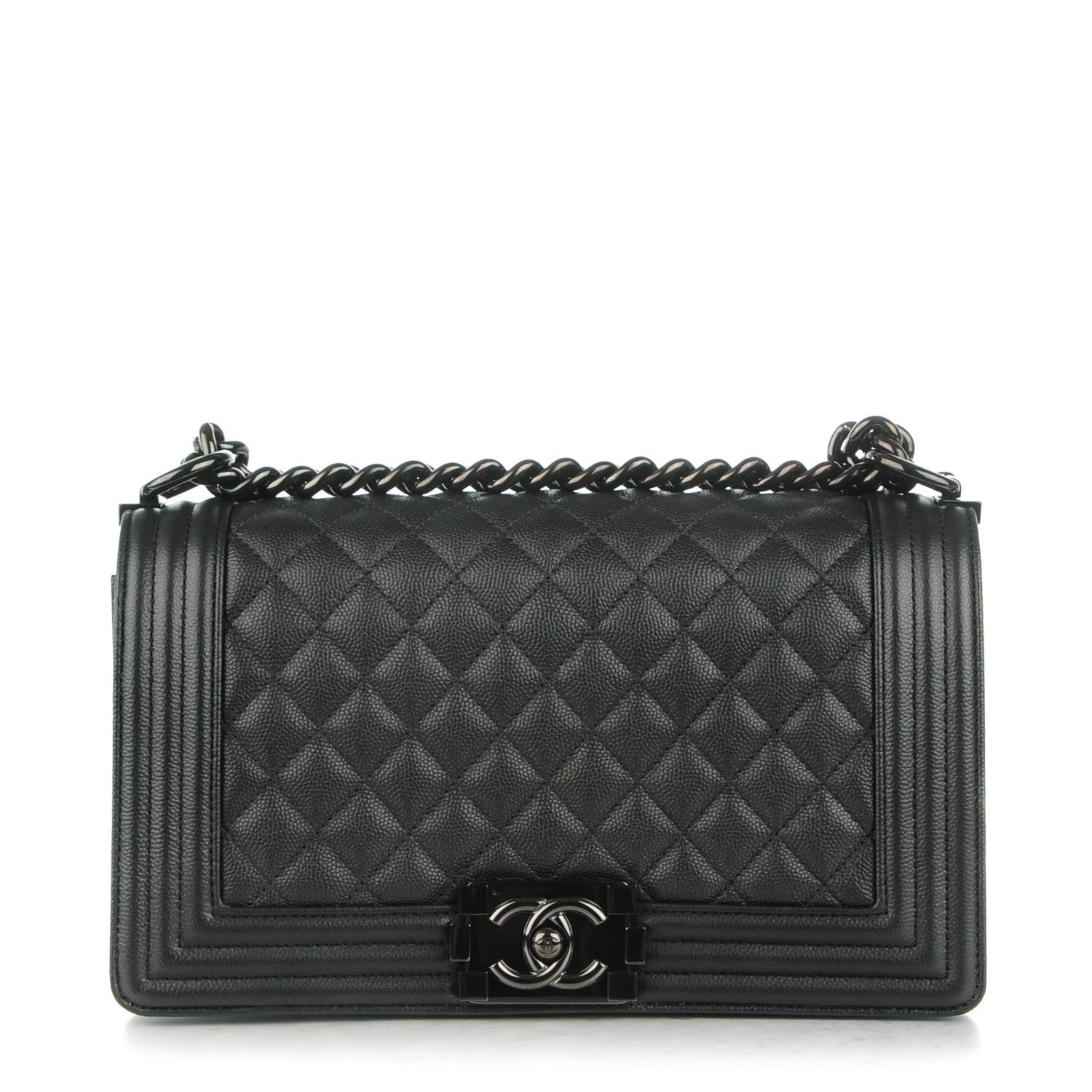 Chanel Caviar Quilted Medium Boy Flap So Black 1 of 8