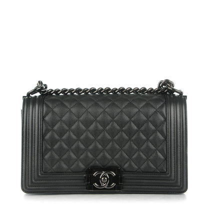 Chanel Caviar Quilted Medium Boy Flap So Black 1 of 8