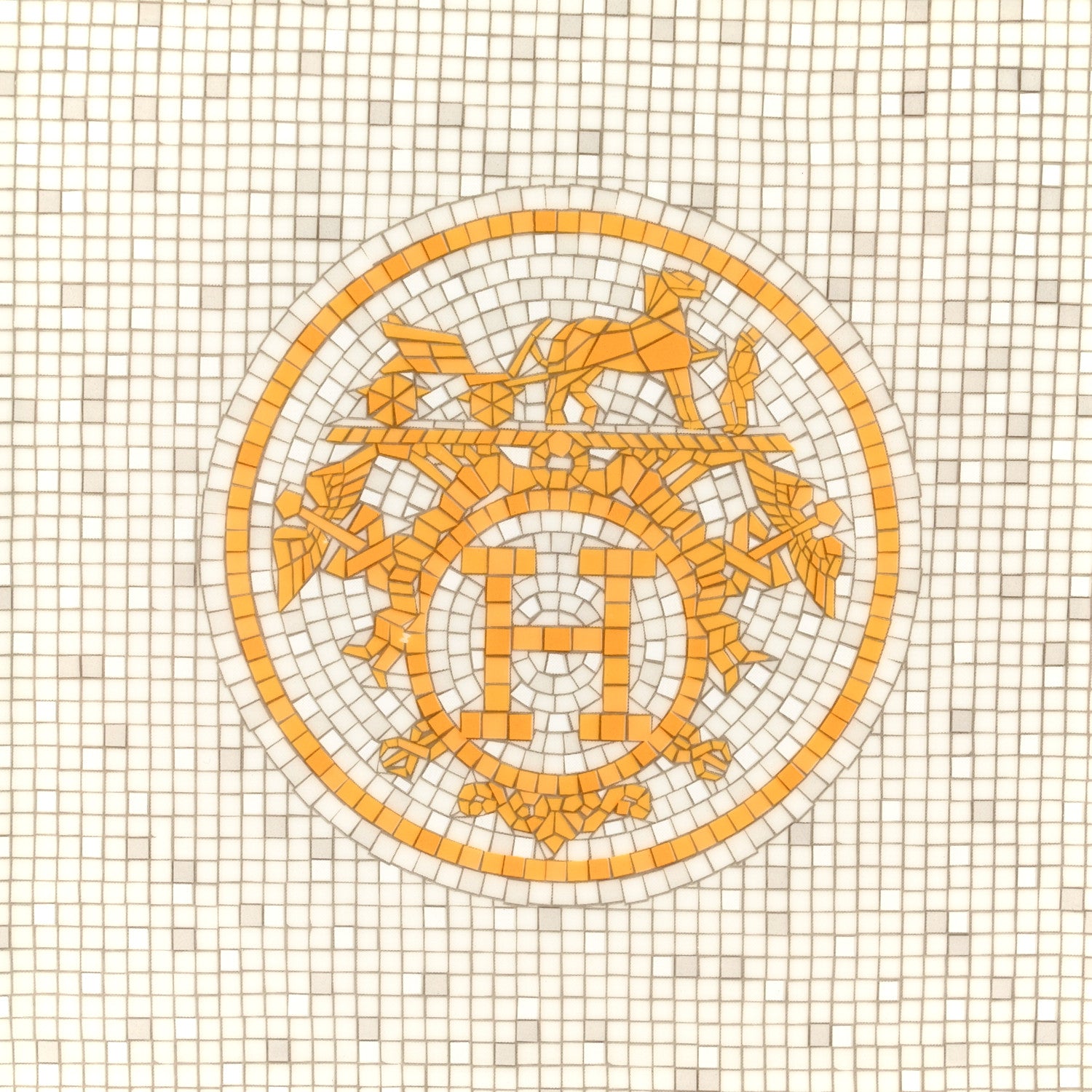 Hermes Porcelain Mosaique au 24 Square Plate 5 of 7