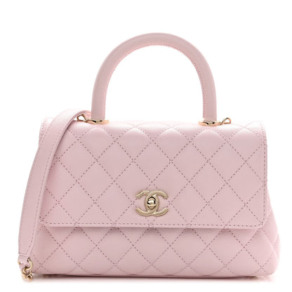 Chanel Caviar Quilted Mini Coco Handle Flap Light Pink 1 of 9