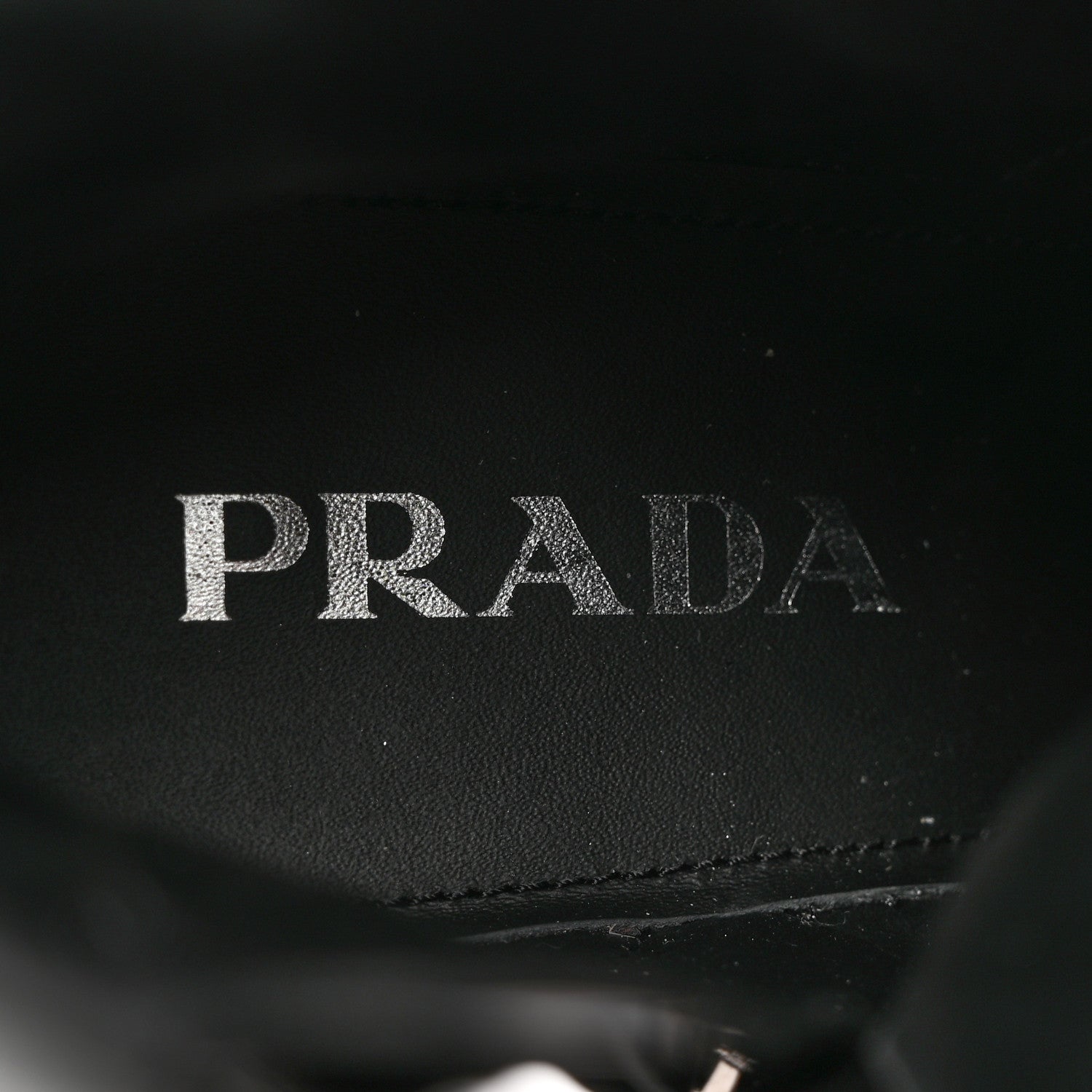 Prada Spazzolato Re-Nylon Metal Triangle Logo Lace Up 85mm Boots 37.5 Black 7 of 11