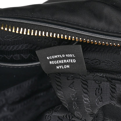 Prada Re-Nylon Vitello Large Aimee Shoulder Bag Black 7 of 10