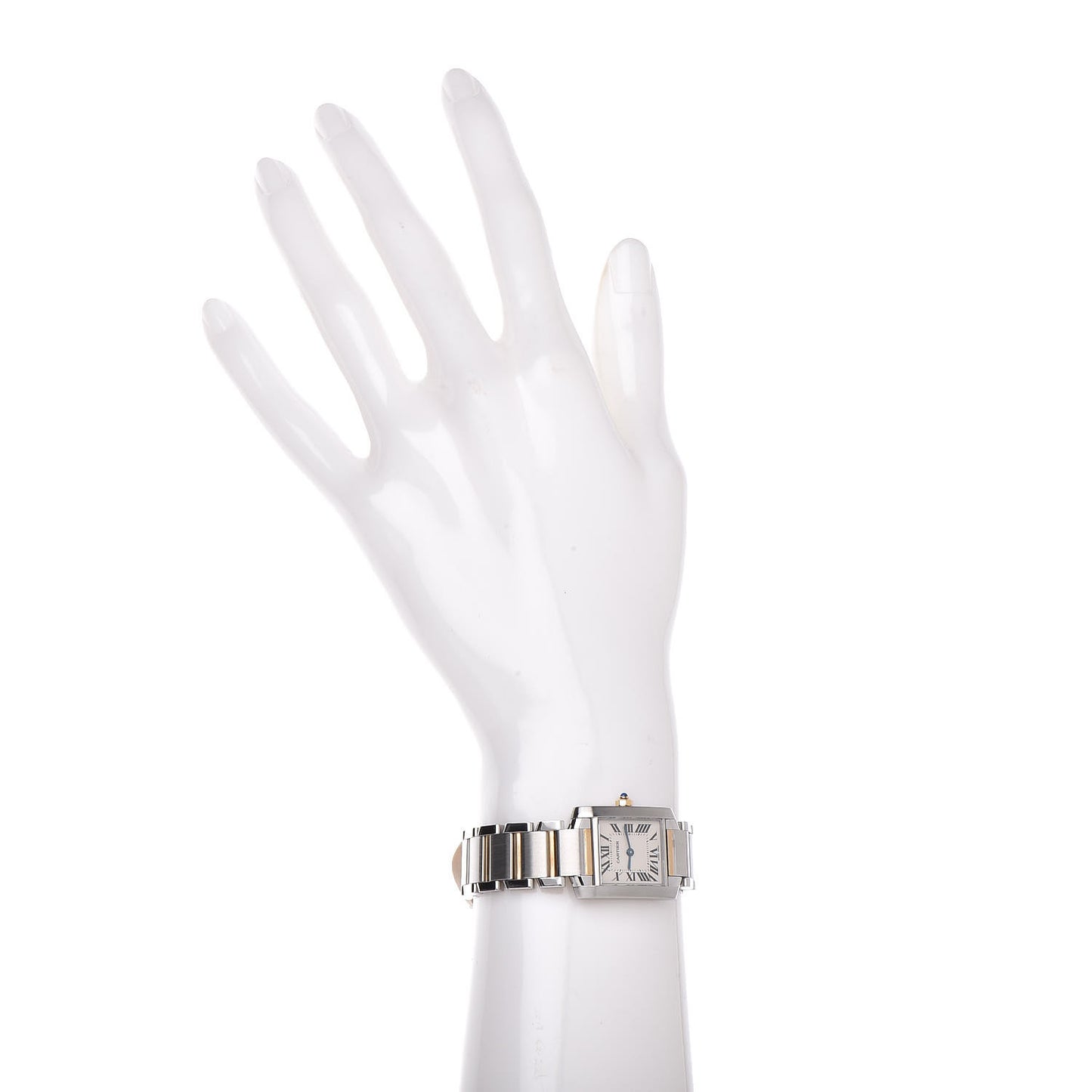 Stainless Steel 18K Yellow Gold 20mm Tank Francaise Quartz Watch
