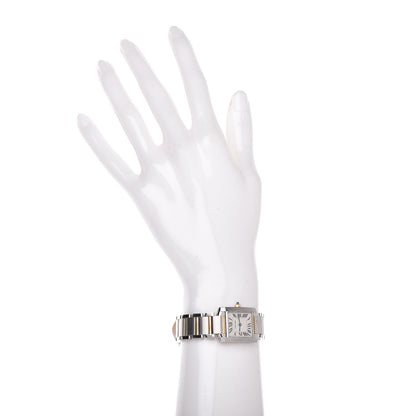 Cartier Stainless Steel 18K Yellow Gold 20mm Tank Francaise Quartz Watch 2 of 8