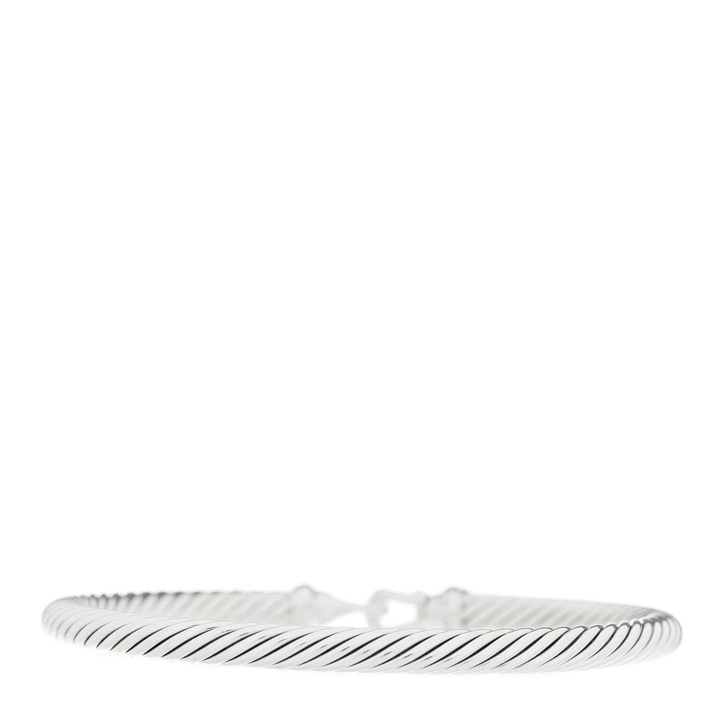 Sterling Silver Diamond 5mm Cable Buckle Bracelet
