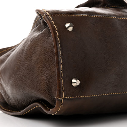 Chloe Shiny Tanned Calfskin Large Edith Bag Brun 9 of 11