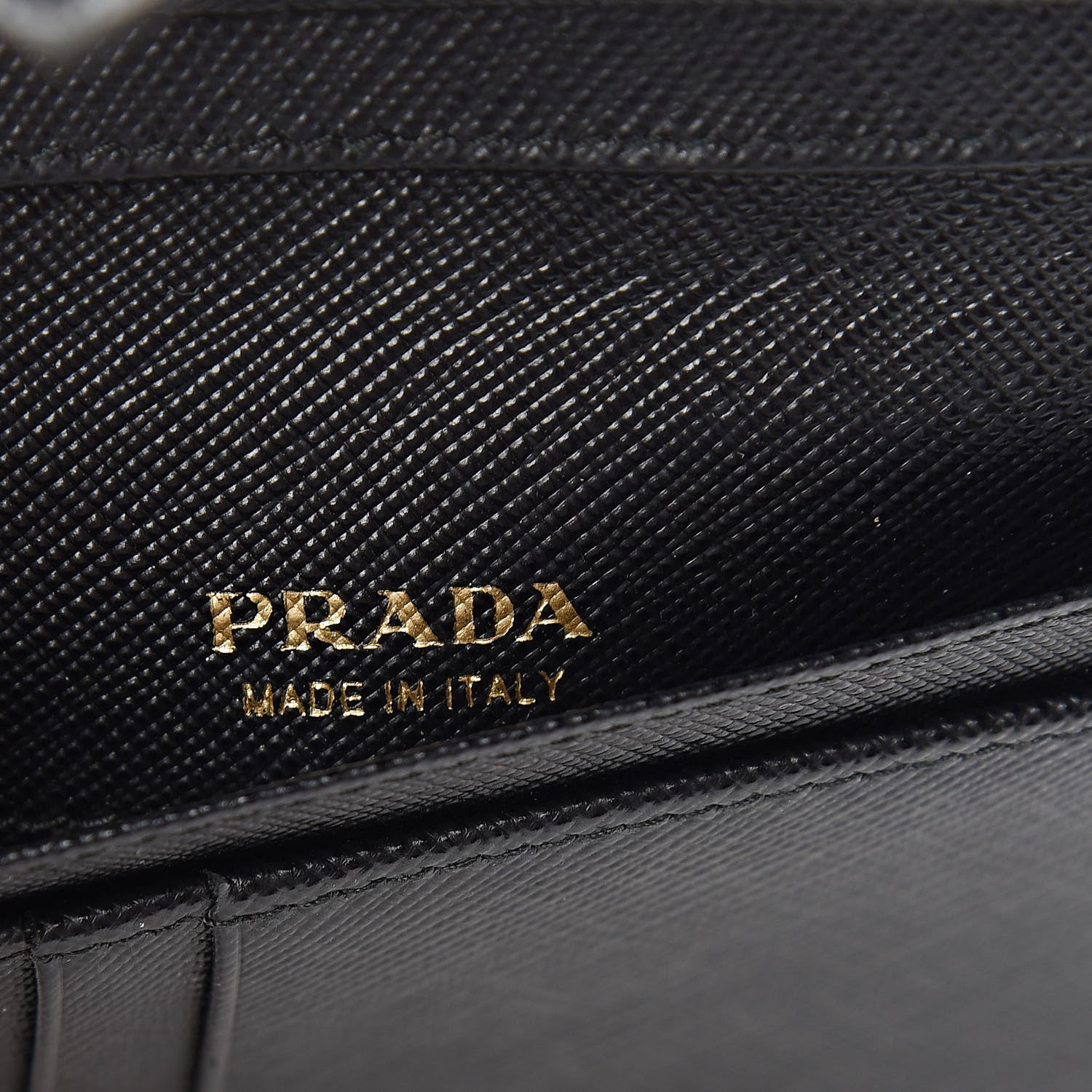 Prada Saffiano Compact Envelope Wallet Black 6 of 6