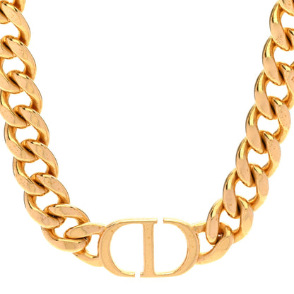 Christian Dior Metal CD Choker Necklace Gold 4 of 6
