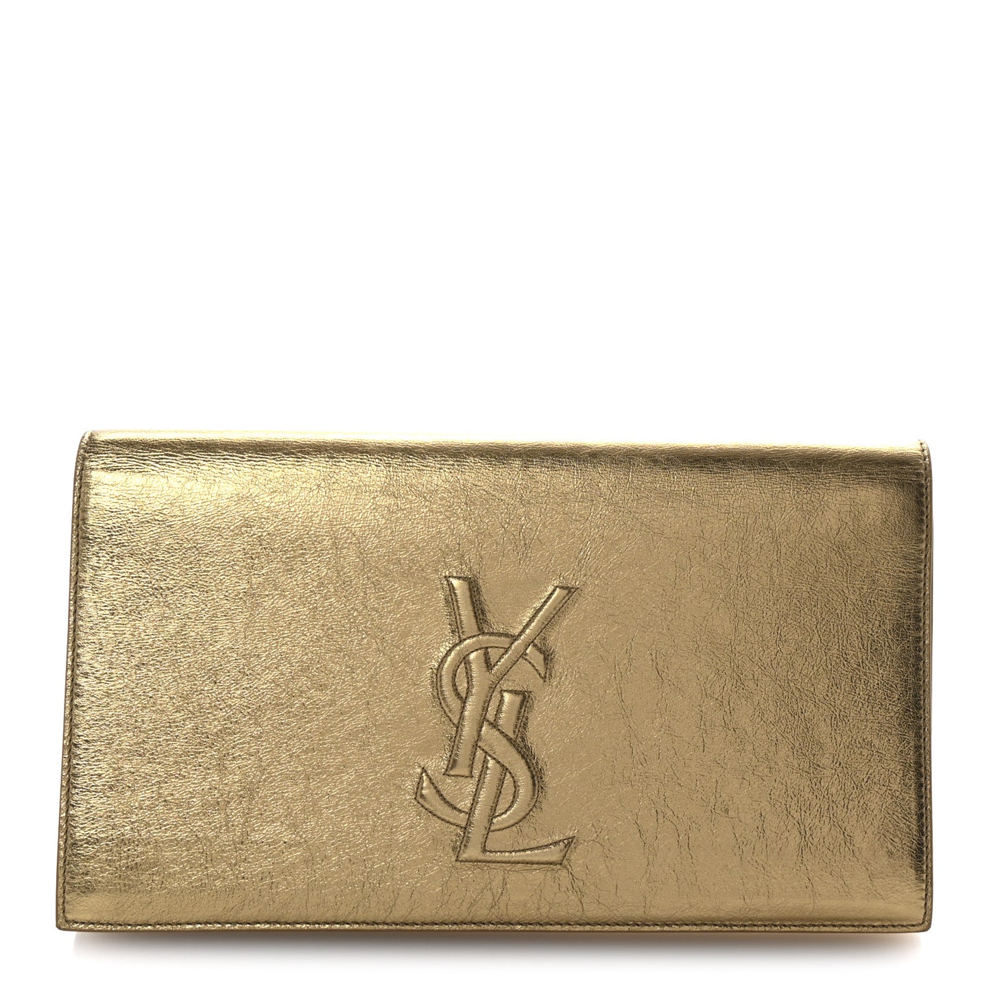 Metallic Calfskin Monogram Large Belle De Jour Clutch Gold