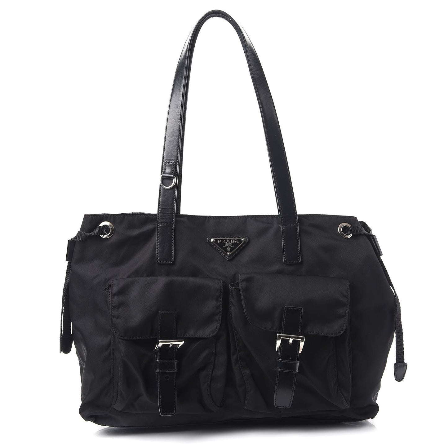 Nylon Vela Shopping Tote Black