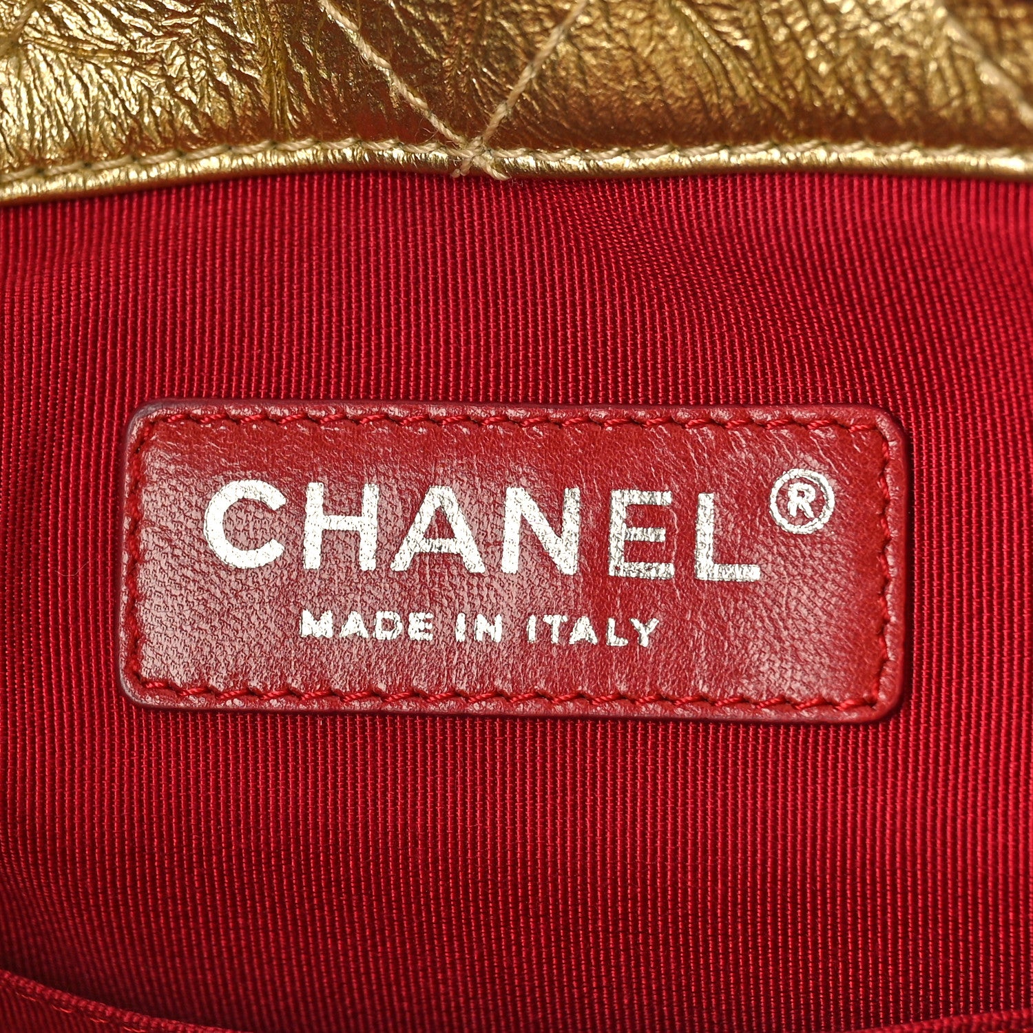 Chanel Metallic Lambskin Small Quilted Gabrielle Backpack Gold 6 of 9