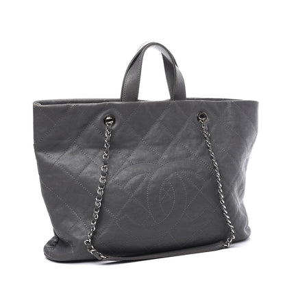 Chanel Caviar Quilted Shopping Tote Grey 2 of 11