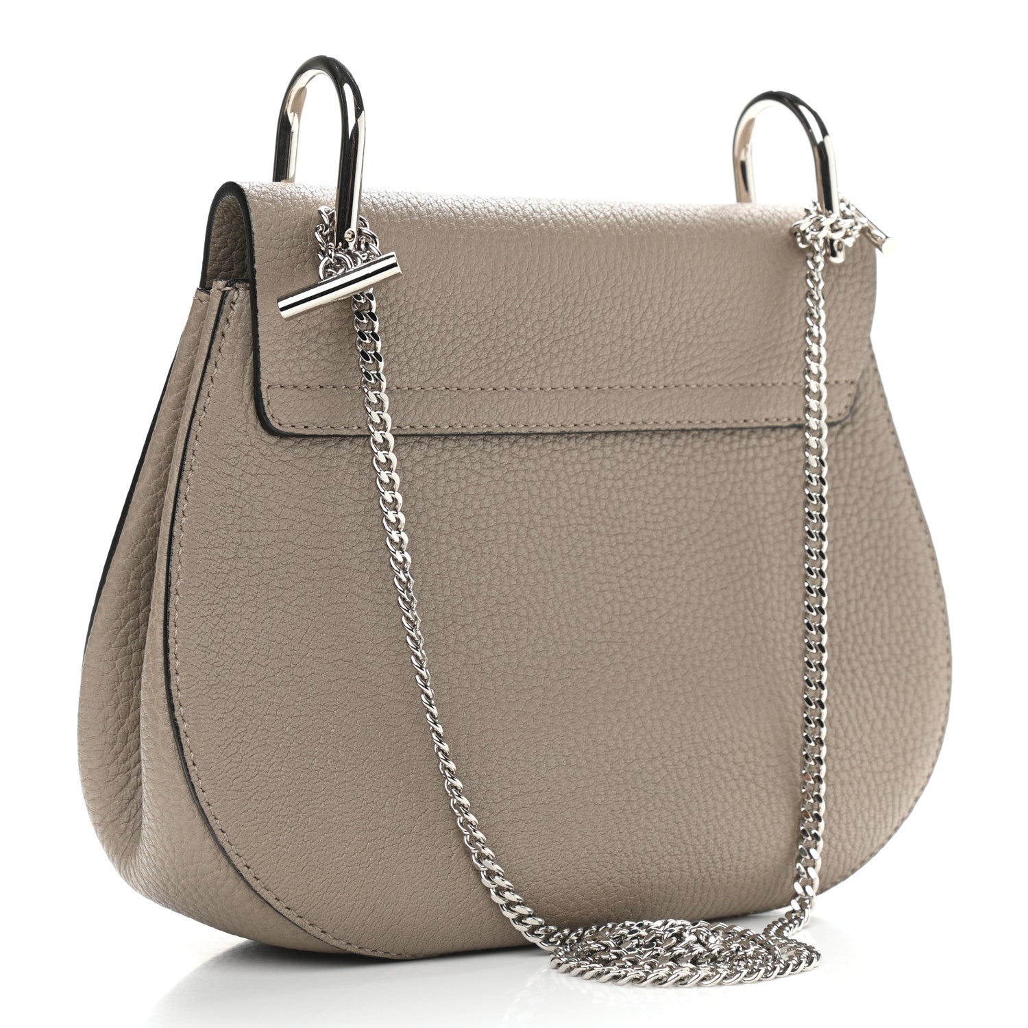 Chloe Grained Lambskin Drew Shoulder Bag Motty Grey 3 of 11
