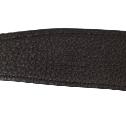 Hermes 135 Togo 32mm H Belt 90 Black Chocolate 3 of 5