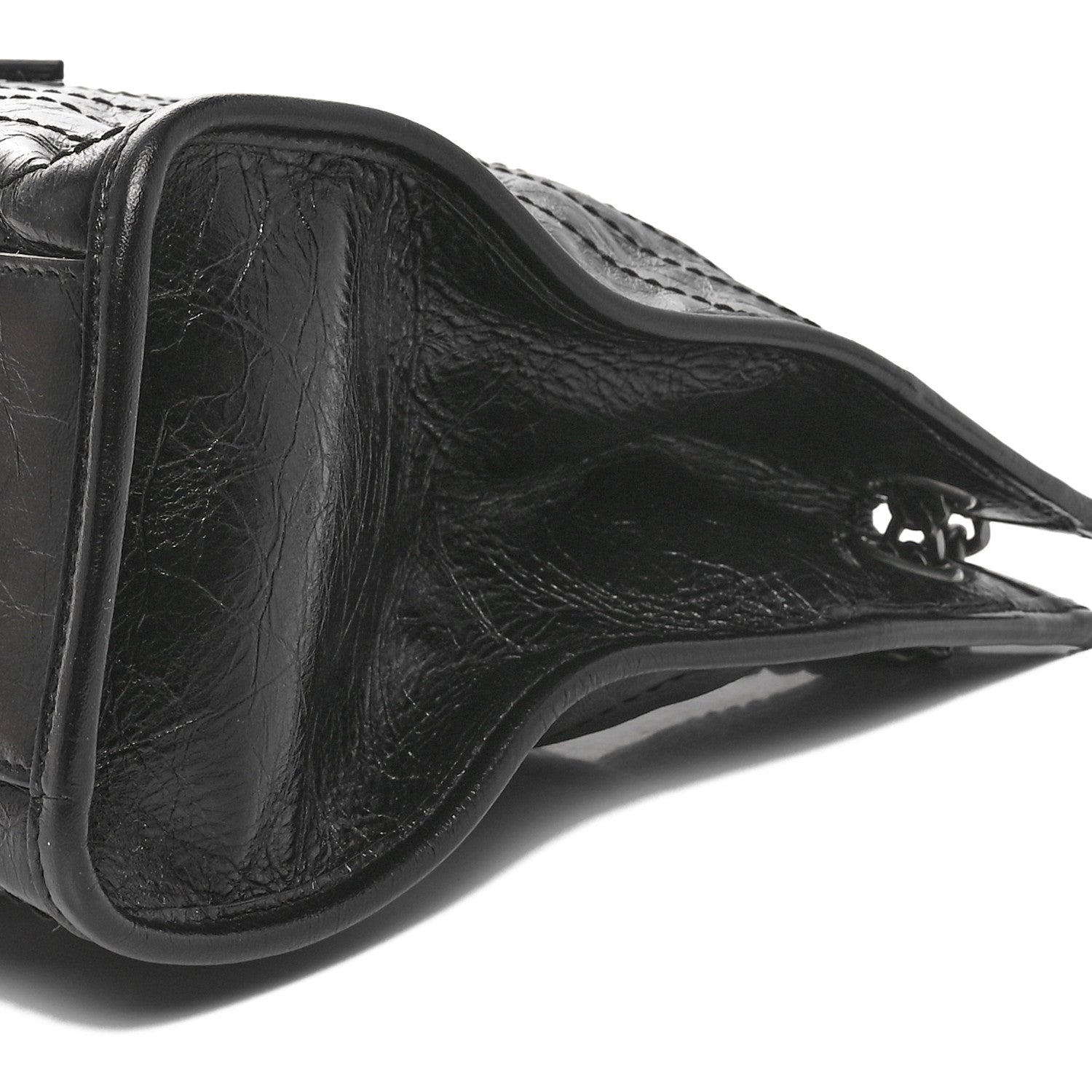 Saint Laurent Crinkled Calfskin Matelasse Monogram Medium Niki Shopper Tote Black 10 of 10