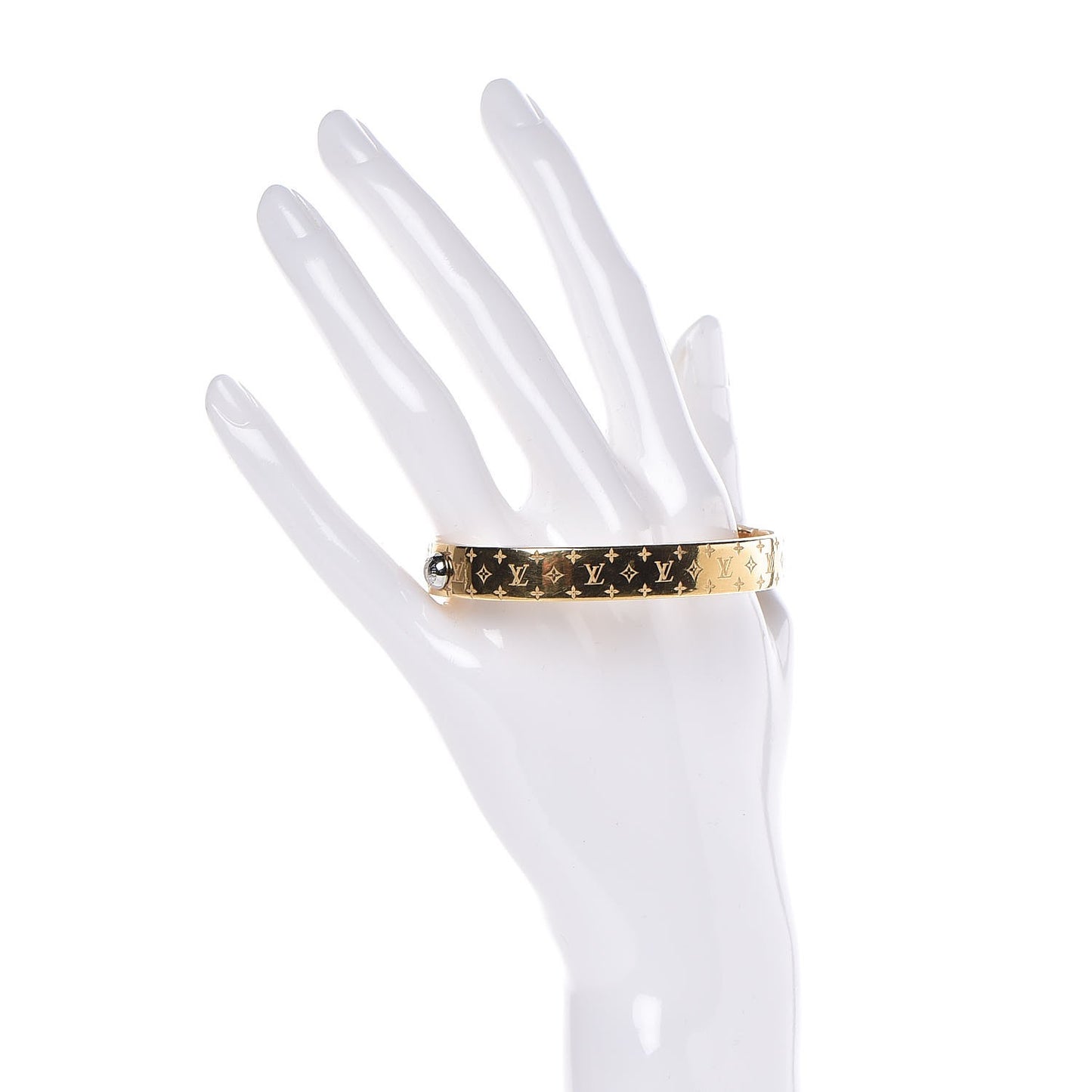 Brass Monogram Nanogram Cuff M Gold
