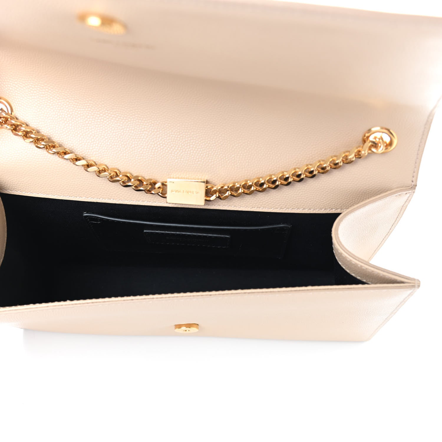 Saint Laurent Grain De Poudre Medium Monogram Kate Satchel Nude Powder 5 of 9