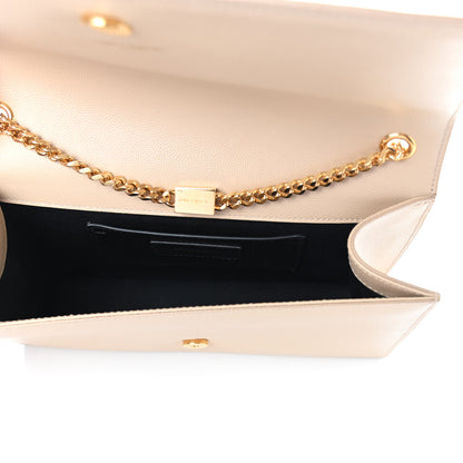 Saint Laurent Grain De Poudre Medium Monogram Kate Satchel Nude Powder 5 of 9