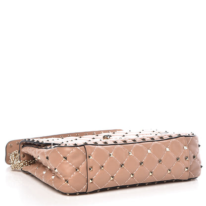 Valentino Garavani Nappa Medium Rockstud Spike Shoulder Bag Soft Noisette 5 of 10