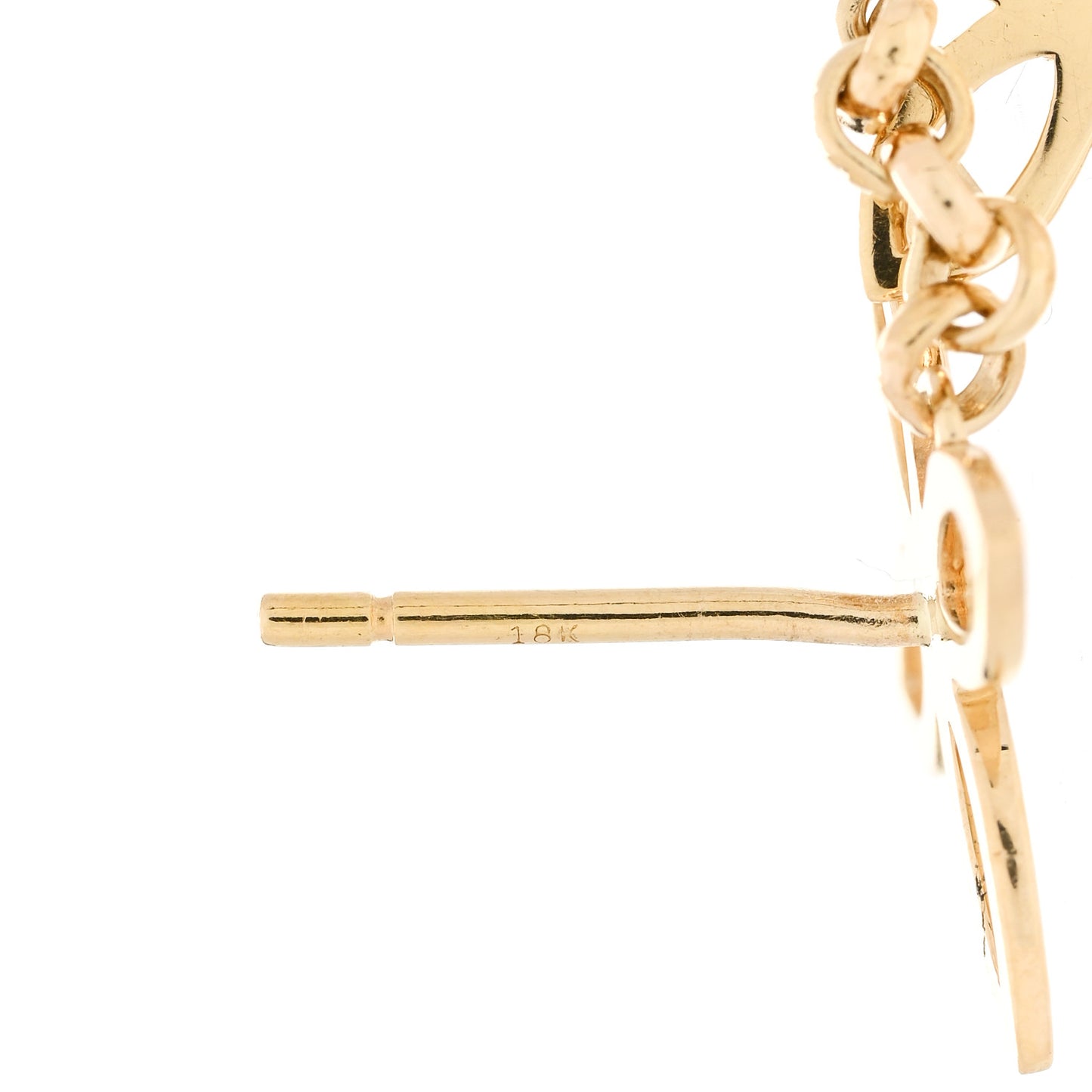18K Yellow Gold Kawung Chandelier Earrings