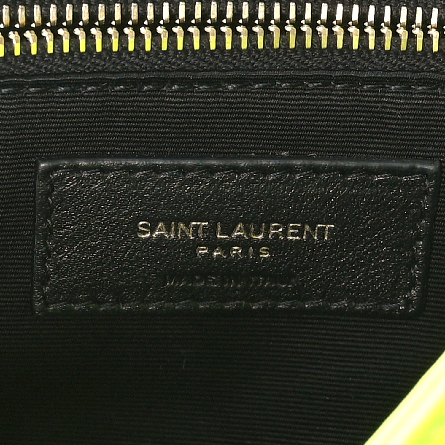 Saint Laurent Crinkled Calfskin Matelasse Monogram Medium Niki Chain Satchel Neon Yellow 6 of 11