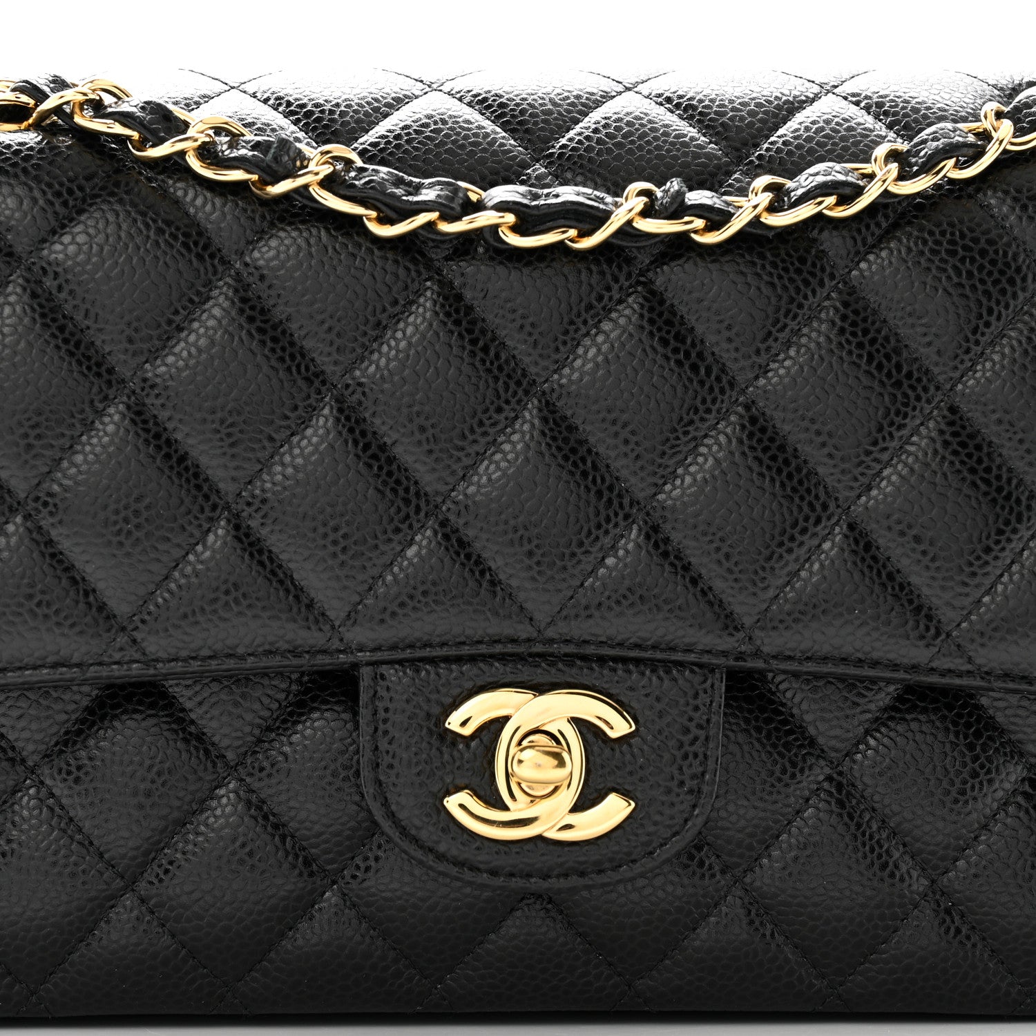 Chanel Caviar Quilted Medium Double Flap Black 8 of 11