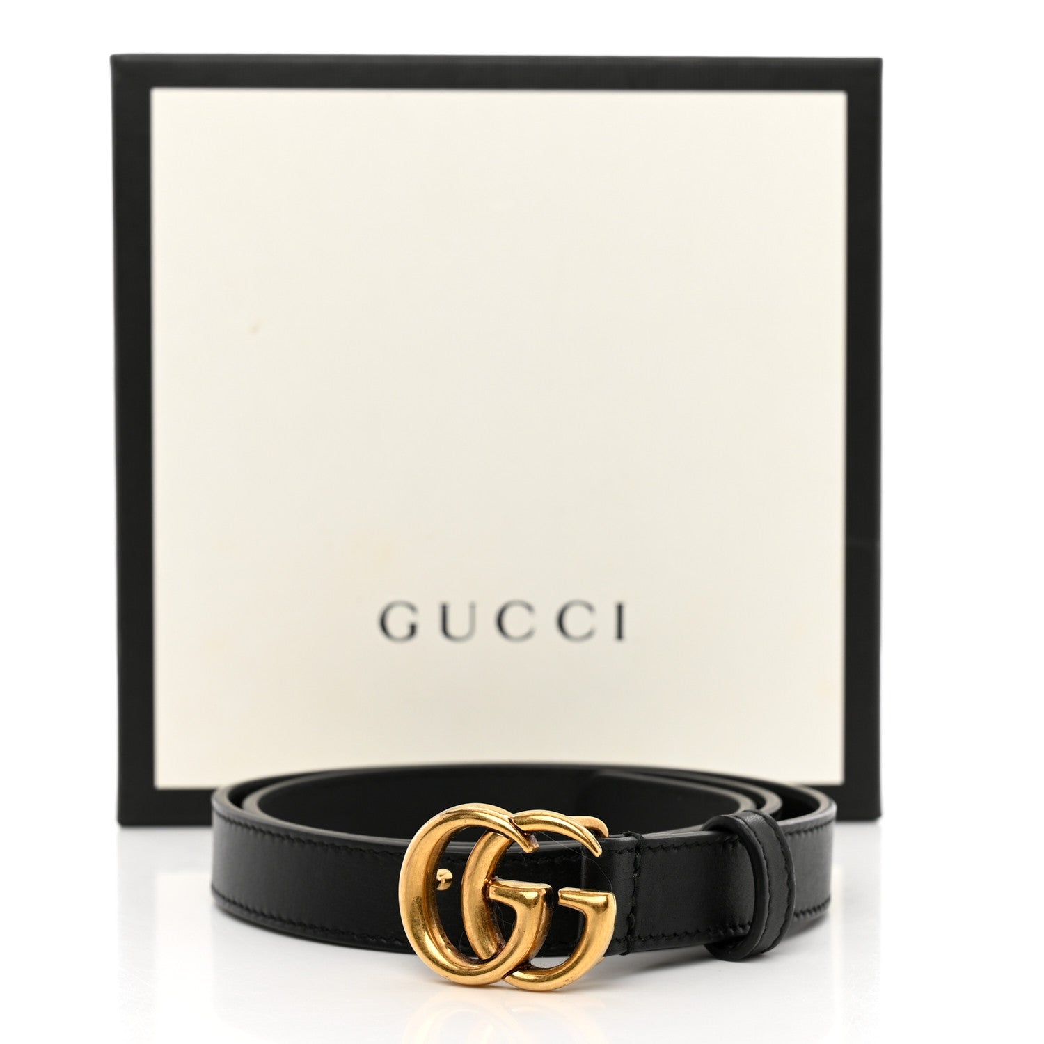 Gucci Calfskin Double G 20mm Belt 75 30 Black 6 of 6