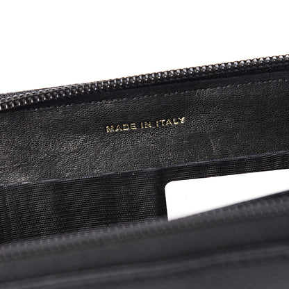 Chanel Caviar Timeless CC Large Gusset Zip Around Wallet Black 6 of 8