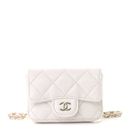 Chanel Caviar Quilted Belt Bag White 1 of 13