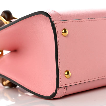 Gucci Wonka Grain Calfskin Mini Diana Tote Bag Wild Rose Fuxia Fluo 9 of 10