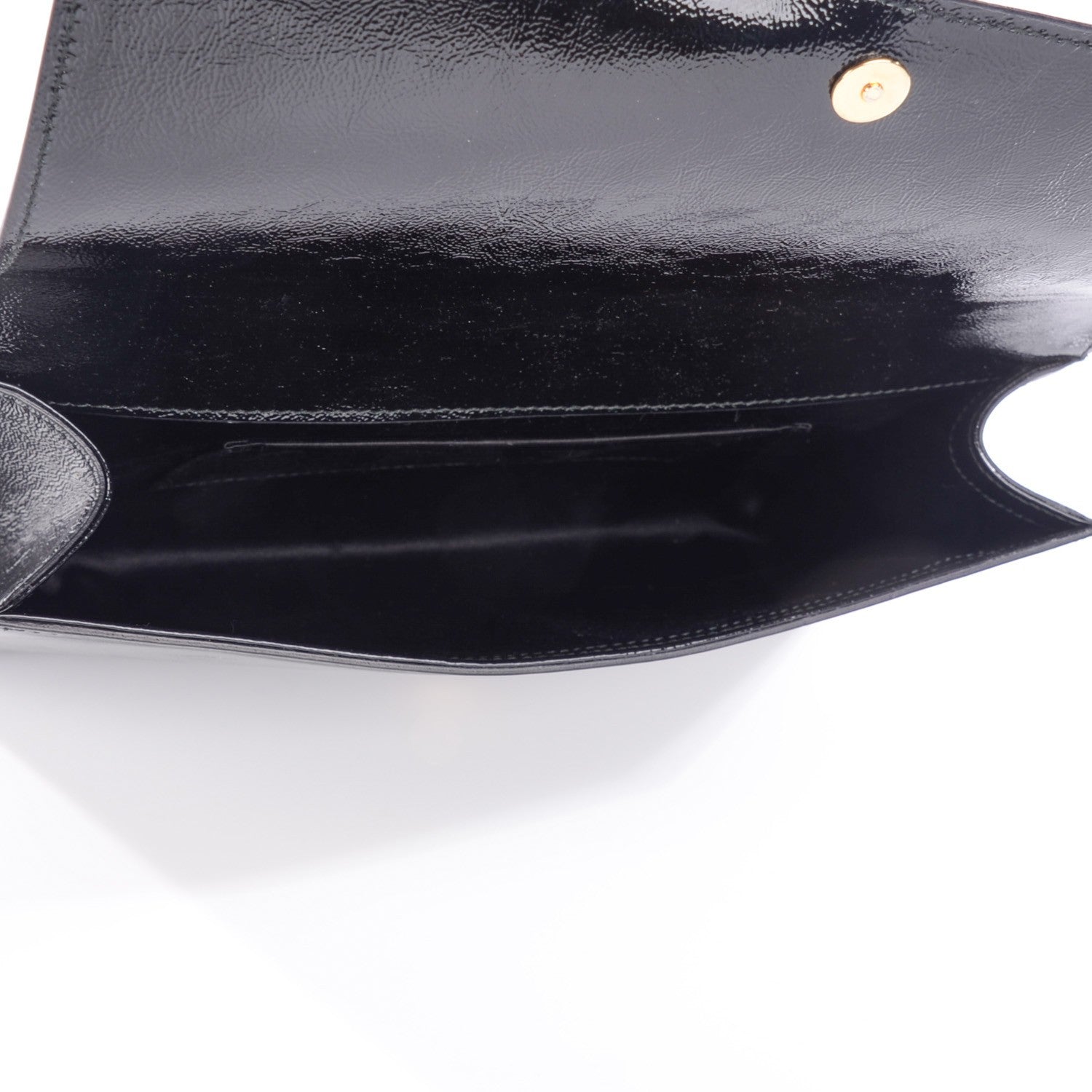 Saint Laurent Patent Monogram Large Belle De Jour Clutch Black 5 of 7