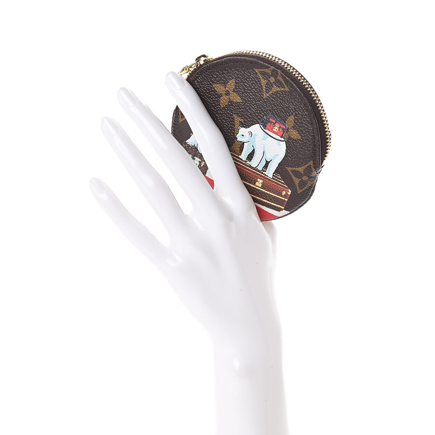 Louis Vuitton Monogram 2017 Christmas Animation Round Coin Purse 2 of 6