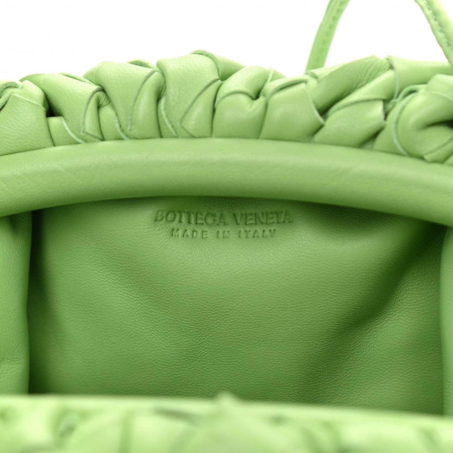 Nappa Intrecciato The Mini Pouch Pistachio