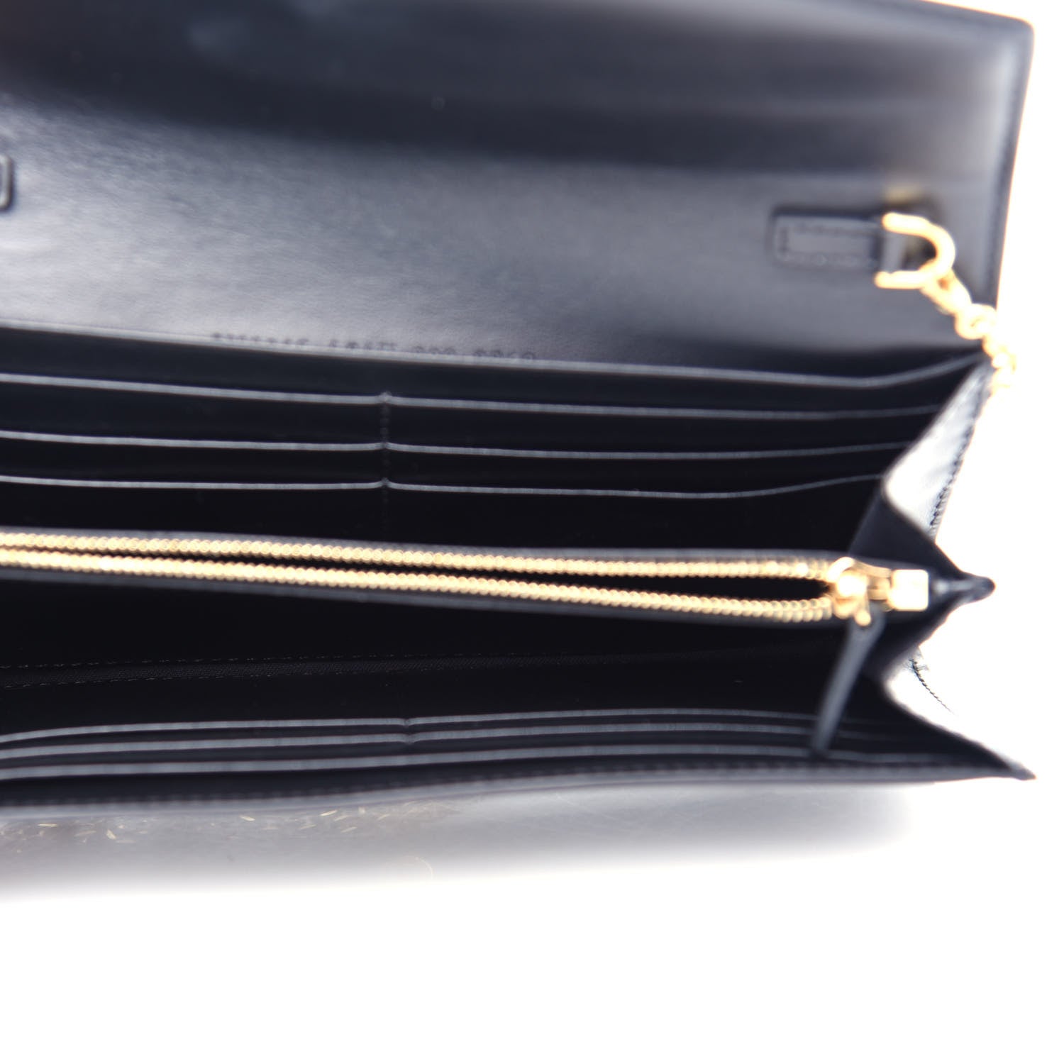 Fendi Vitello Vernice Mou F is Fendi Continental Envelope Wallet On Chain Black 5 of 10