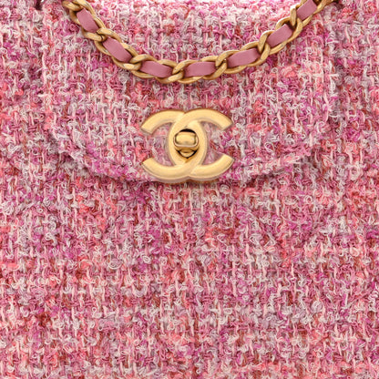 Chanel Tweed Quilted Nano Kelly Shopper Pink 8 of 11