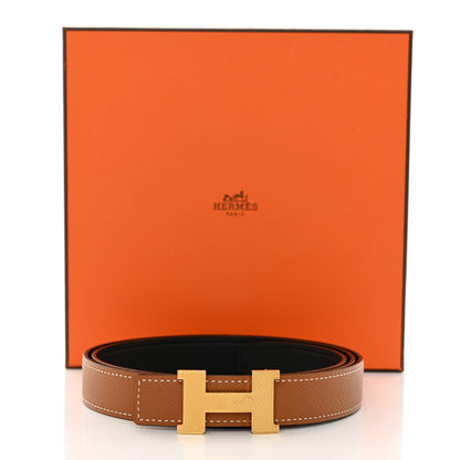 Hermes Epsom Swift 32mm Guilloche H Belt 95 38 Black Gold 9 of 9