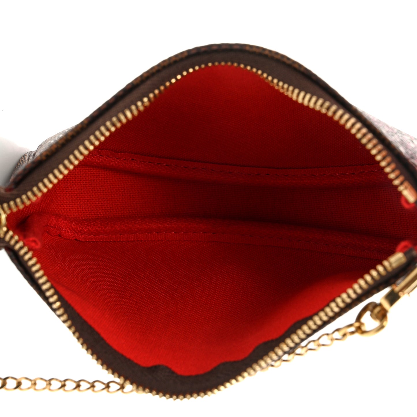 Damier Ebene 2019 Christmas Animation Mini Pochette Accessories Red