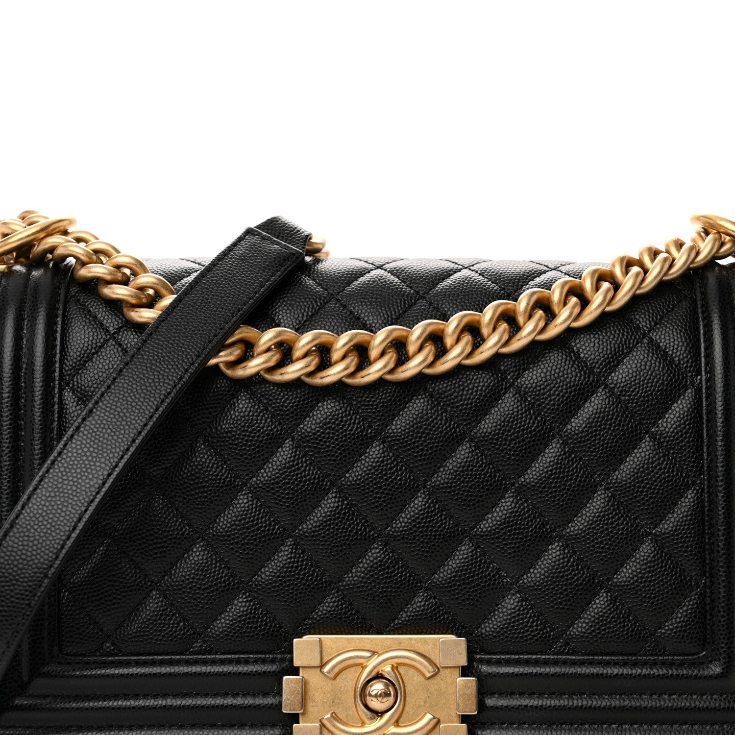 Chanel Caviar Quilted Medium Boy Flap Black 8 of 12