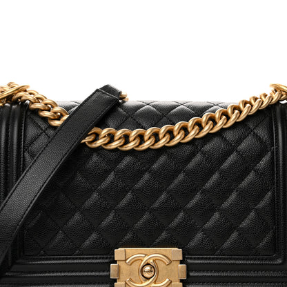 Chanel Caviar Quilted Medium Boy Flap Black 8 of 12