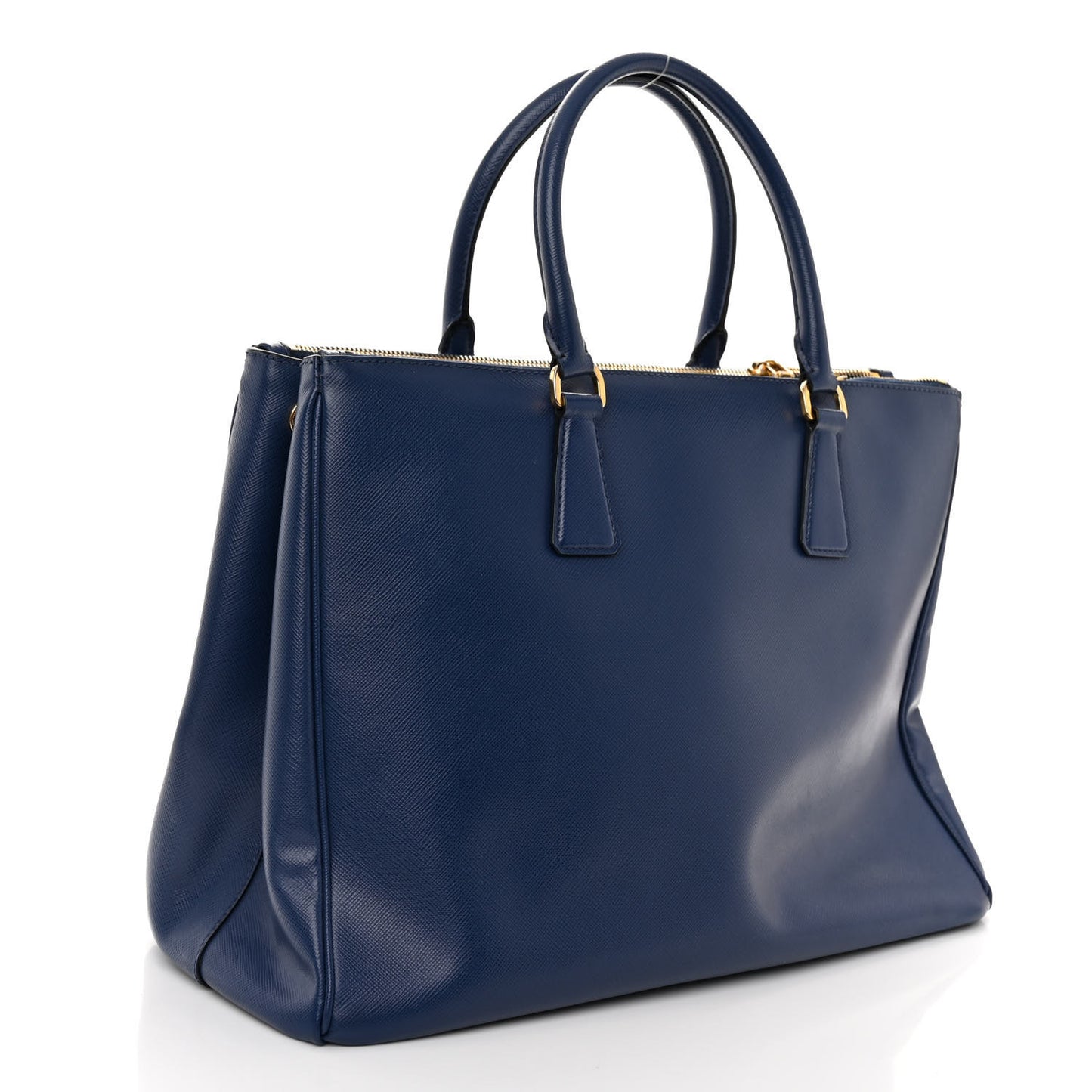 Saffiano Lux Large Galleria Double Zip Tote Bluette
