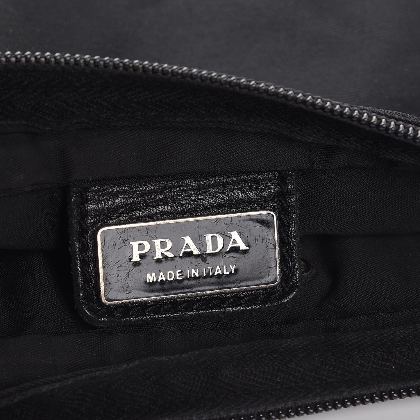 Nylon Small Flat Messenger Bag Black