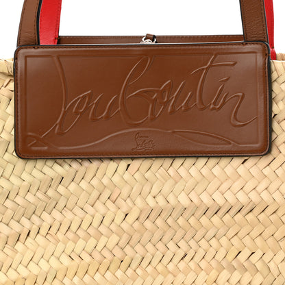 Christian Louboutin Woven Straw Loubishore Tote Beige 6 of 10