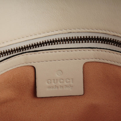 Gucci Calfskin Matelasse Studded Medium GG Marmont Shoulder Bag White 6 of 7