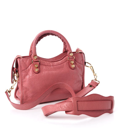 Balenciaga Agneau Giant 12 Gold Hardware Mini City Rose Bombon Raspberry 3 of 10