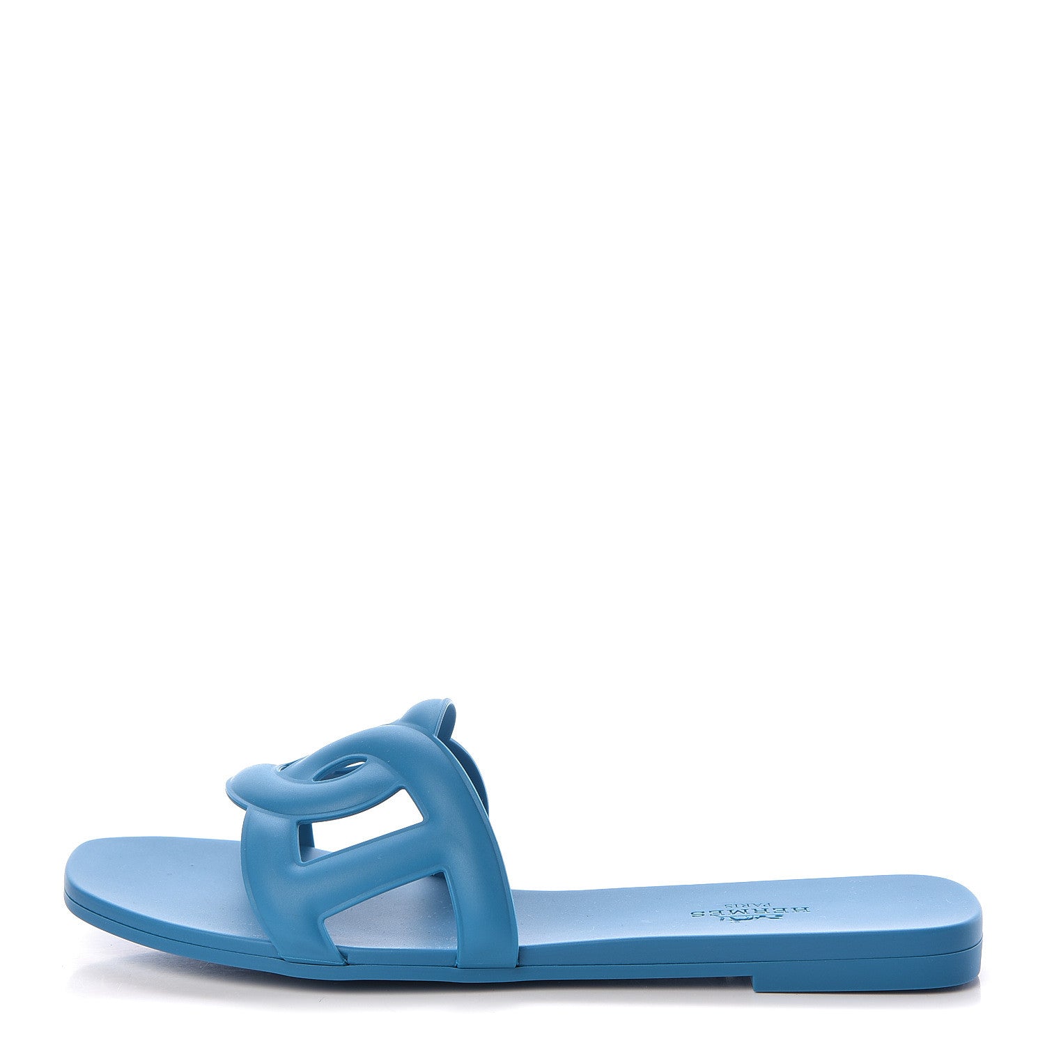Hermes Rubber Aloha Sandals 36 Bleu Vif 1 of 8
