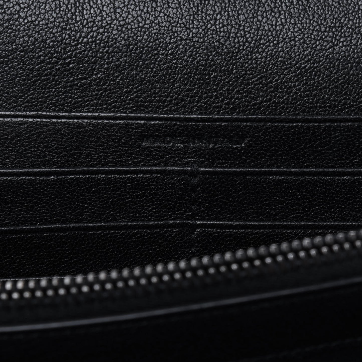 Sheepskin Tri-Quilt Monogram Envelope Chain Wallet Black