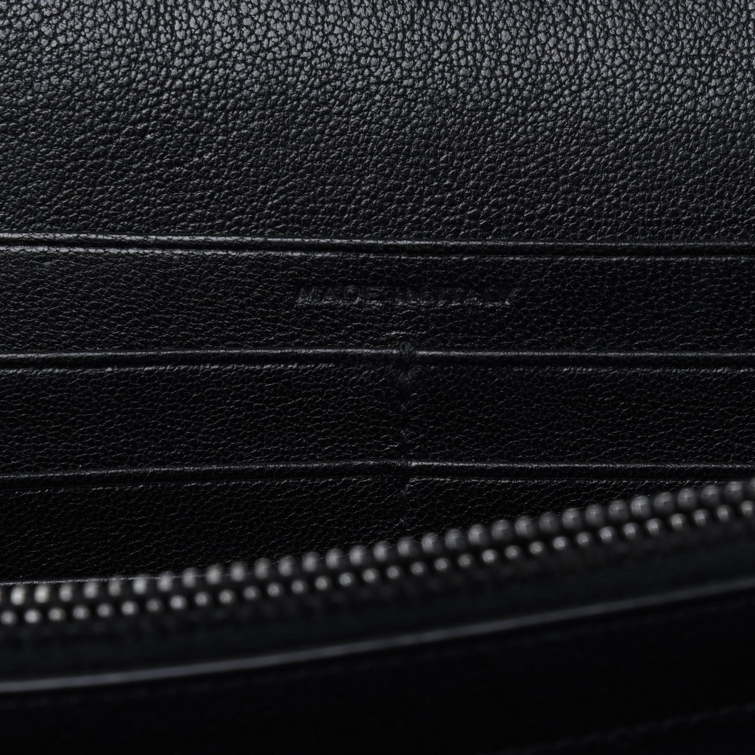 Saint Laurent Sheepskin Tri-Quilt Monogram Envelope Chain Wallet Black 7 of 13