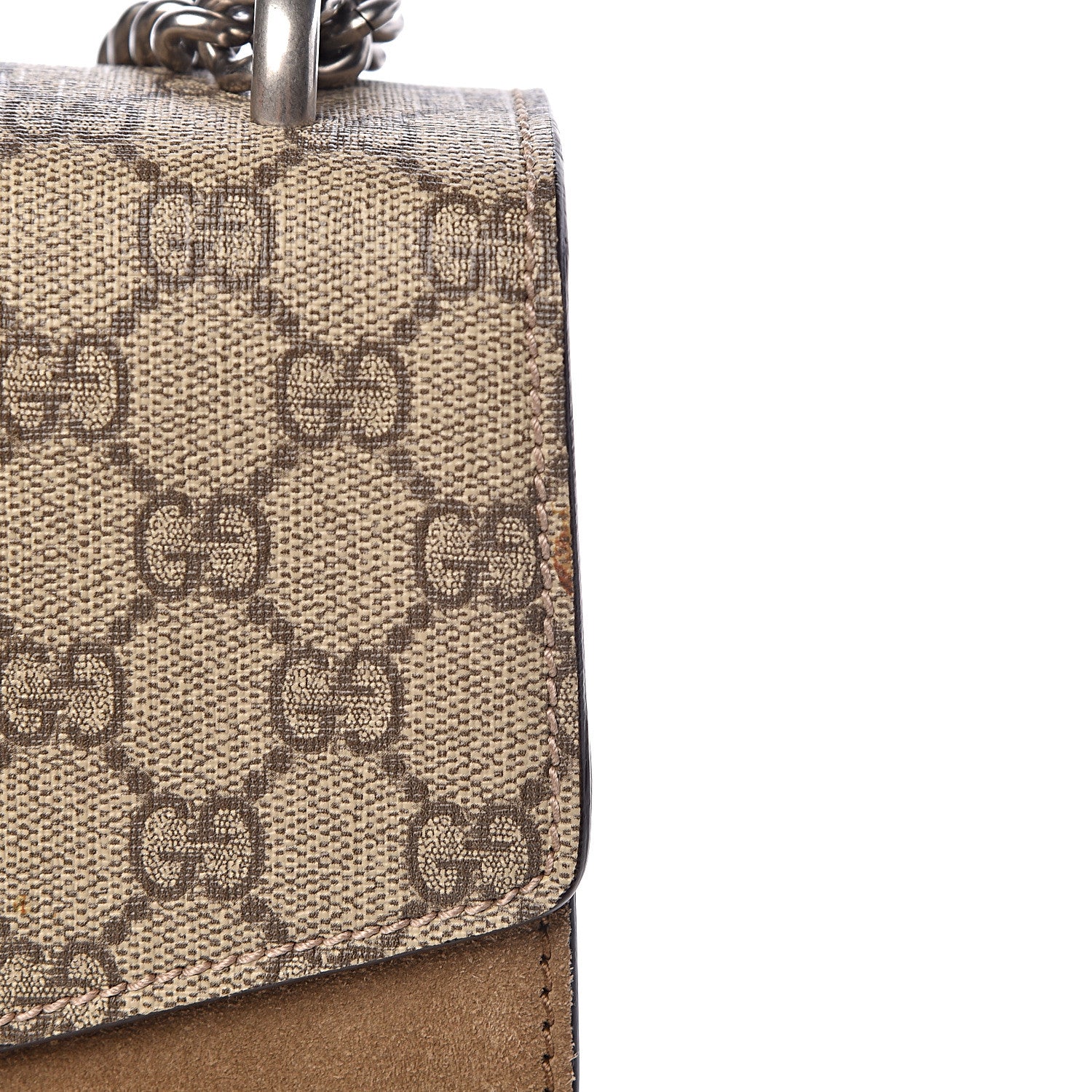 Gucci GG Supreme Monogram Medium Dionysus Shoulder Bag Taupe 10 of 11